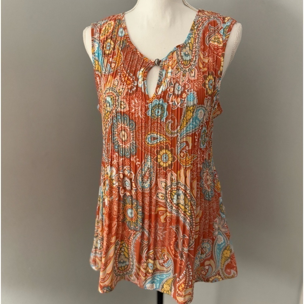 Melissa Paige Blouse Size L Sleeveless Multi-colored blouse